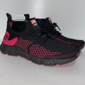 Red Echo Women's Lace-Up Pink Black Tennis Shoes Size 10